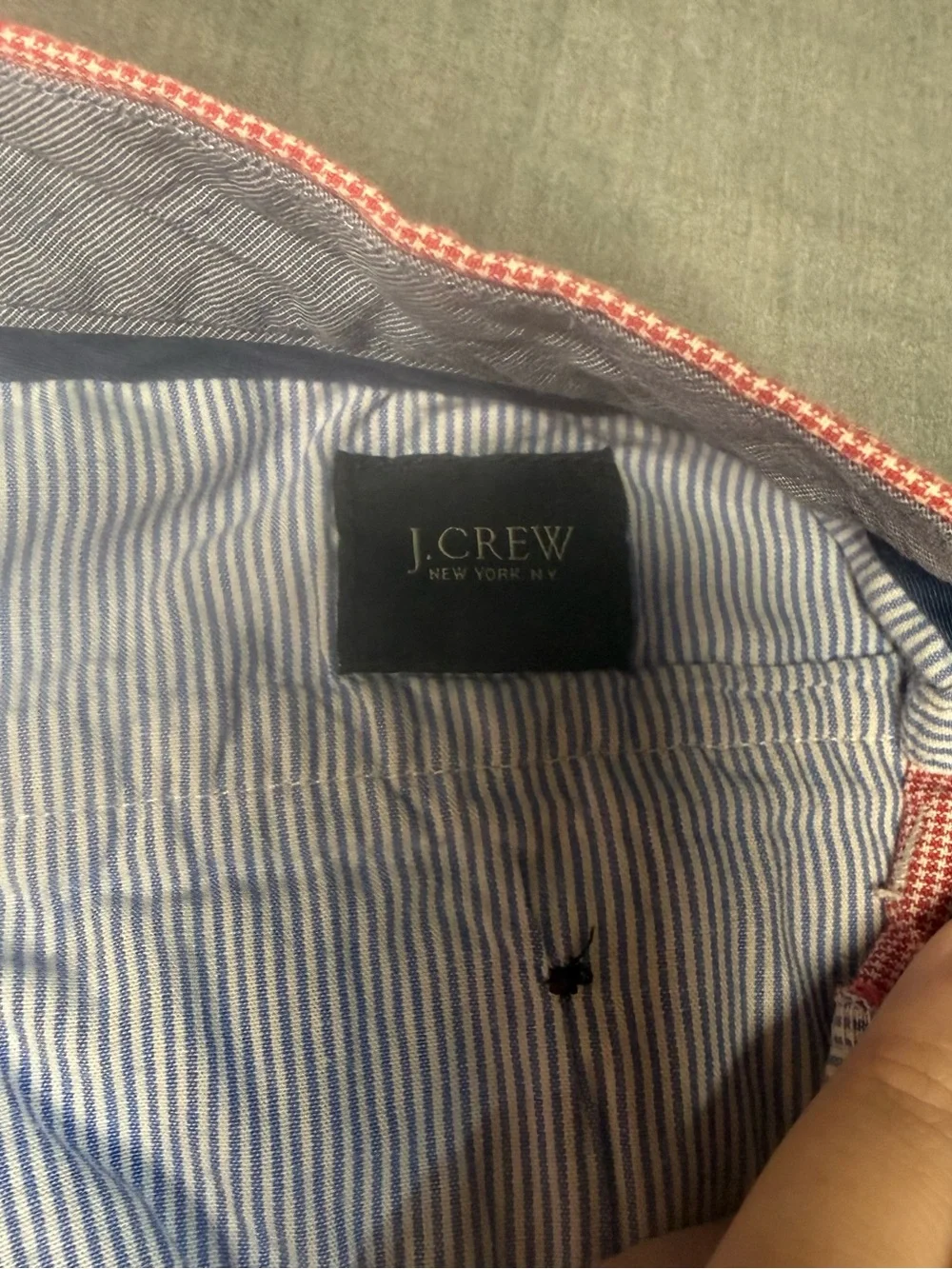 J. Crew Red Seersucker Flat Front Men's Shorts